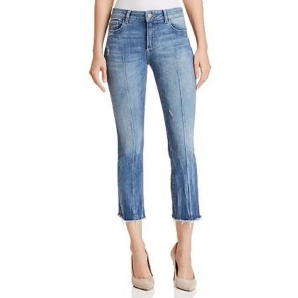Dl1961 Lara intrasculpt flare crop jeans 31